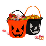 Mini Balde Abóbora Decoração Halloween P Lembrancinha 10un