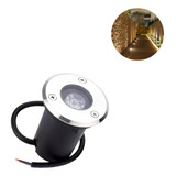 Mini Balizador Led Externo 1w Embutir Redondo Parede Escada Cor Da Cúpula Prateado Cor Da Estrutura Preto Branco Frio