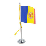 Mini Bandeira De Mesa Andorra 15 Cm Poliéster