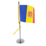 Mini Bandeira De Mesa Do Andorra 15 Cm Poliéster