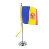 Mini Bandeira De Mesa Do Andorra Cm Poliéster 15