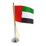 Mini Bandeira De Mesa Dos Emirados Árabes 15 Cm Poliéster
