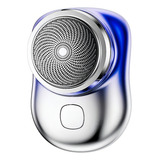 Mini Barbeador Elétrico Portátil À Prova D água Cor Azul