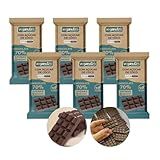 MINI BARRA CHOCOLATE VEGANO 70 CACAU COM AÇÚCAR DE COCO VEGANUTRIS 13G 6 UND