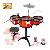 Mini Bateria Banquinho Instrumento Infantil Menino