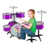 Mini Bateria Infantil 6 Tambores 1 Prato Mila Toys Jazz Drum