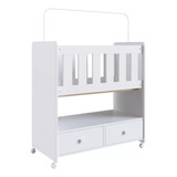Mini Berço 2 Gavetas Com Colchão Moisés Completa Cdwt