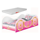 Mini Berço Cama Carruagem Com Colchão Infantil Para Quarto De Criança Meninas lv Moveis