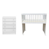 Mini Berço Moisés Alegria E Cômoda Infantil Doce Sonho