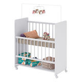 Mini Berço Moisés Bedside Grade Móvel Colchão Branco