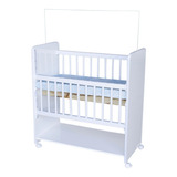 Mini Berço New Baby Branco Colchão Grátis Grade Móvel