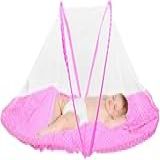 Mini Berço Portátil Acolchoado Com Mosquiteiro - O Ninho Perfeito Para A Segurança E Conforto Do Seu Bebê -Rosa-