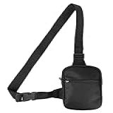 Mini Bolsa Lateral Shoulder Bag Masculina Pega Visão Preto Liso