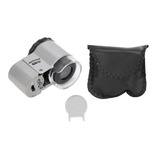 Mini Bolso Portátil Microscópio Lupa Com 50x Uv E Le