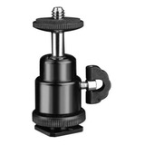 Mini Cabeça De Tripé Ball Head Até 2 Kg Câmera Foto Vídeo