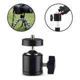 Mini Cabeça Para Tripé Adaptador Ballhead