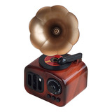 Mini Caixa De Música De Gramofone Com Ornamento Honográfico