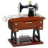 Mini Caixa De Música Para Máquina De Costura Caixa De Música Vintage Para Trabalhos Manuais Domésticos Decoração De Mesa 