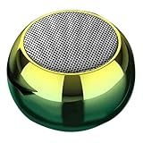 Mini Caixa De Som Acústica Bluetooth Caixinha De Som Amplificada Metálica USB Portátil Potente Pequena Mini Speaker Com Autofalante Integrado