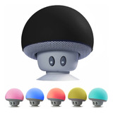Mini Caixa De Som Cogumelo Alto falante Bluetooth Sem Fio Cor Preto