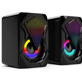 Mini Caixa De Som Para Pc Computador Notebook Usb Gamer Rgb