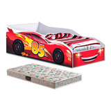 Mini Cama Carro Mcqueen Infantil Para Meninos Com Colchão Incluso Lv Móveis