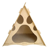 Mini Cama Casinha Casa Para Pet Toca Arranhador Gato Mdf