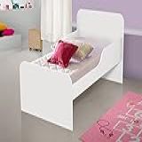 Mini Cama Infantil 100 MDF Com Proteção Lateral Branca