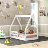 Mini Cama Montessoriano Cabaninha Com Grade