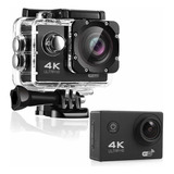 Mini Câmera Filmadora Sport 4k Wi-fi Hd 12mp Prova Dágua Cor Preto/prata