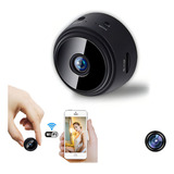 Mini Câmera Wifi 1080p Sem Fio Home Espião Câmera Cor Preto