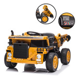 Mini Caminhão Caçamba Levanta Amarelo 12v C Controle Remoto