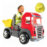 Mini Caminhão Infantil Truck C Pedal Sons Luzes E Capacete