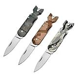 Mini Canivete- Aço Inox- Camuflado Militar- 11-5cm Total- Lâmina 4-4cm- Design Compacto- Ideal Para Uso Diário E Kit De Emergência