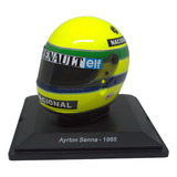 Mini Capacete 1a Vitória F1 1985 Ayrton Senna Escala 1 5