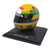 Mini Capacete 1° Mundial F1 1988 Ayrton Senna - Escala 1:5