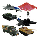 Mini Carrinhos Tanque De Guerra Caminhão Avião Jato Militar