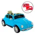 Mini Carro Brinquedo Elétrico Fusca Azul Som Luzes Controle