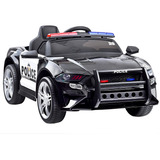 Mini Carro Elétrico Com Controle De Policia 12v Led Som Usb