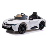 Mini Carro Elétrico Infantil Bmw I8 Controle Remoto Branco
