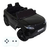 Mini Carro Elétrico Infantil Controle 12v Land Rover Evoque Cor Preto Brinqway