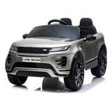 Mini Carro Eletrico Infantil Evoque Land Rover Banco Couro Cor Prata