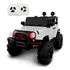 Mini Carro Elétrico Infantil Jipe Bco Controle Remoto E Som Cor Branco