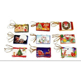Mini Cartão De Natal Presente Estampas Variadas 12 Unid