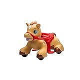 Mini Cavalo Elétrico Infantil  6V  Com Som E Acessórios  Cor Bege E Vermelho