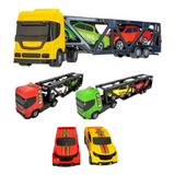 Mini Cegonheiro Brinquedo Infantil 2 Carrinhos Pick Up
