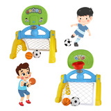 Mini Cesta De Basquete Com Bola Mini Trave Mini Gol Futebol