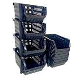 Mini Cesto Organizador Empilhável 10 Peças Preto