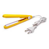 Mini Chapinha Portátil Prancha Chapinha De Bolsa Bivolt Cor Amarelo 110v/220v