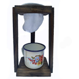 Mini Coador De Café Caneca Esmaltada 160ml Suporte